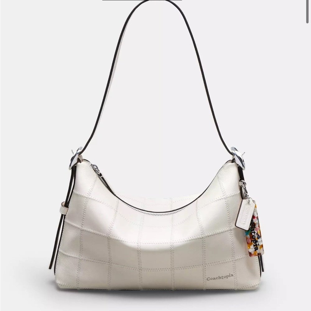 Coachtopia Coach Alter/Ego Shoulder Bag In Checkerboard Upcrafted Leather Chalk